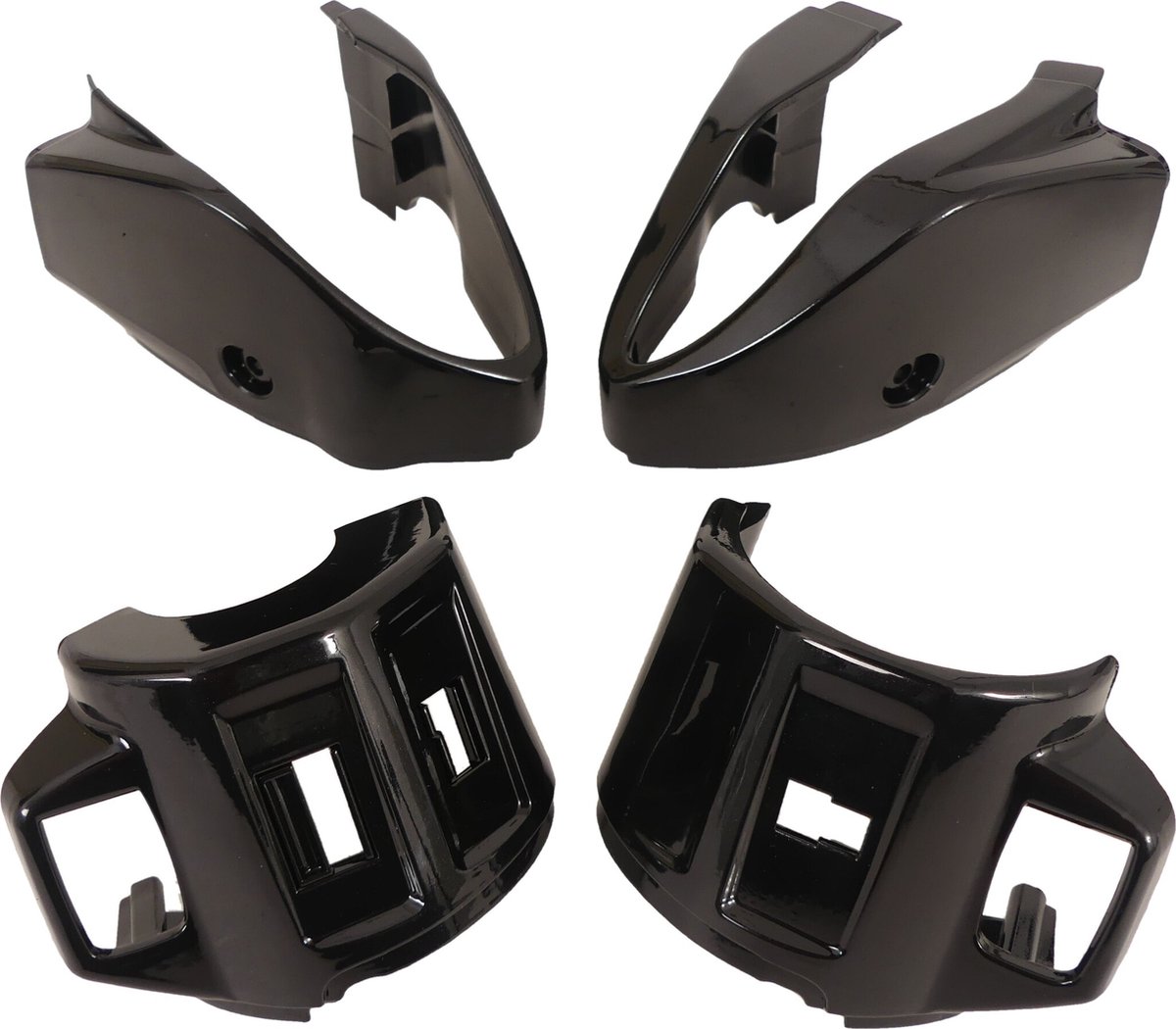 Coverset voor stuurschakelaar Edge links + rechts - Vespa Primavera /Sprint - glanzend zwart