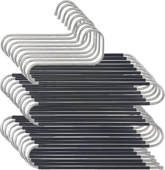 Kledinghangers - antislip - 30 stuks - zwart
