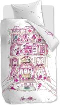 Beddinghouse Kids Mousehouse dekbedovertrek - Eenpersoons - 100x135 - Roze