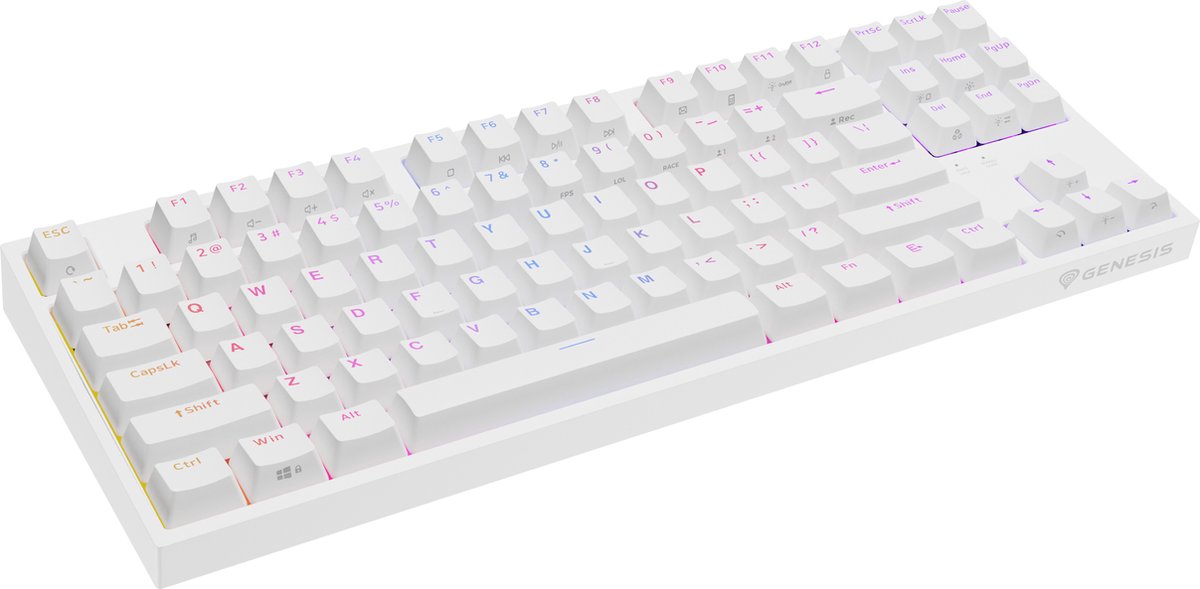 GENESIS Thor 404 TKL toetsenbord Gamen USB QWERTY US International Wit