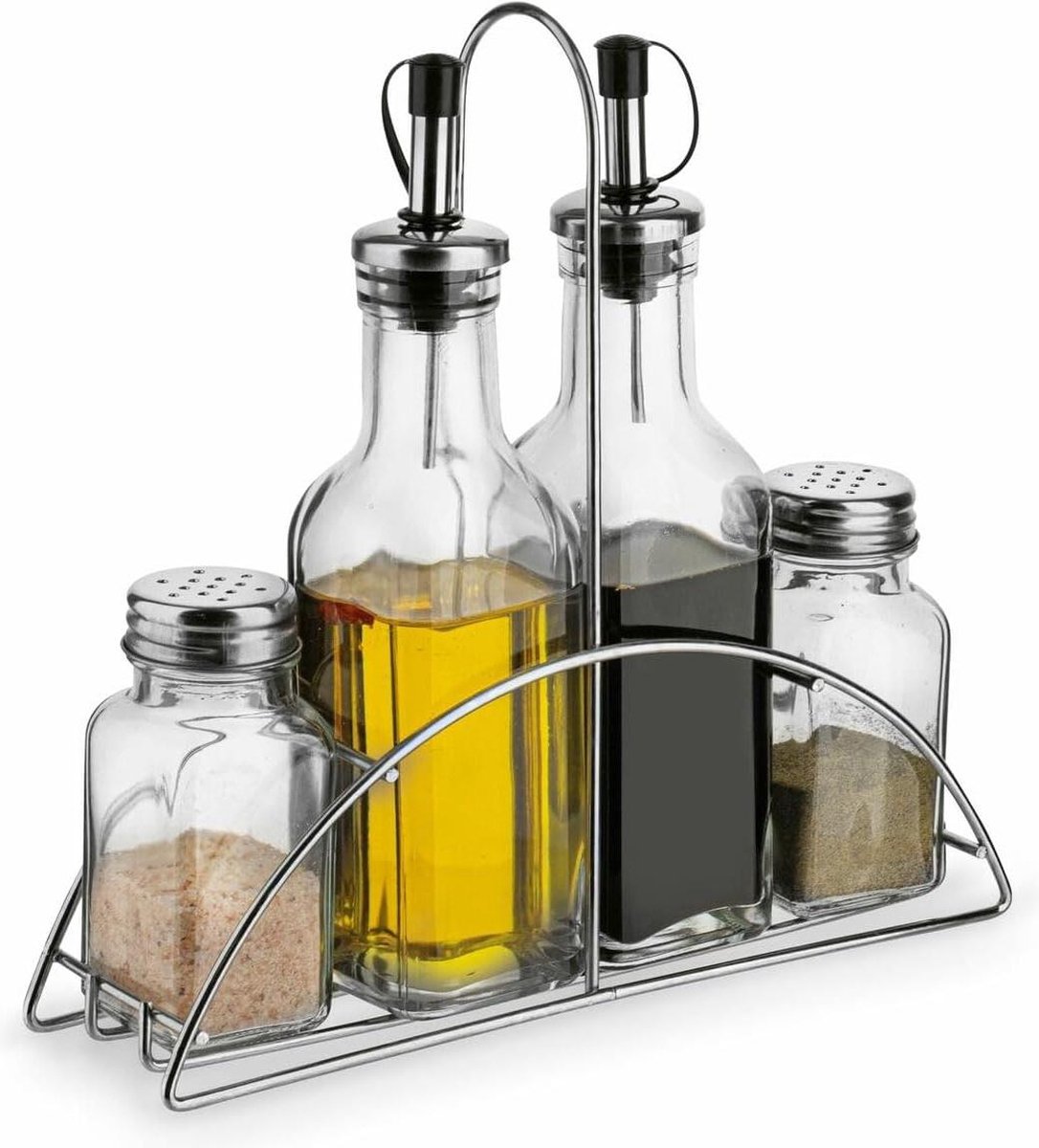 Dispenser Fles Set voor Olijfolie en Azijn met Tafelfles Rack - Olijfolie  Zout en... | bol