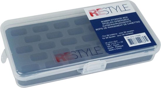 Restyle 015.17009 Boîte à bobines pour 28 bobines 18x9,5x3cm