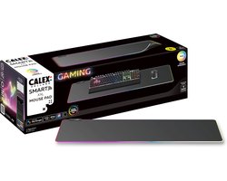 foto van Calex Gaming XXL Muismat - Razer Chroma Compatibel - Smart Home - RGBIC Synchronisatie voor PC - 90 x 30cm - Anti-slip