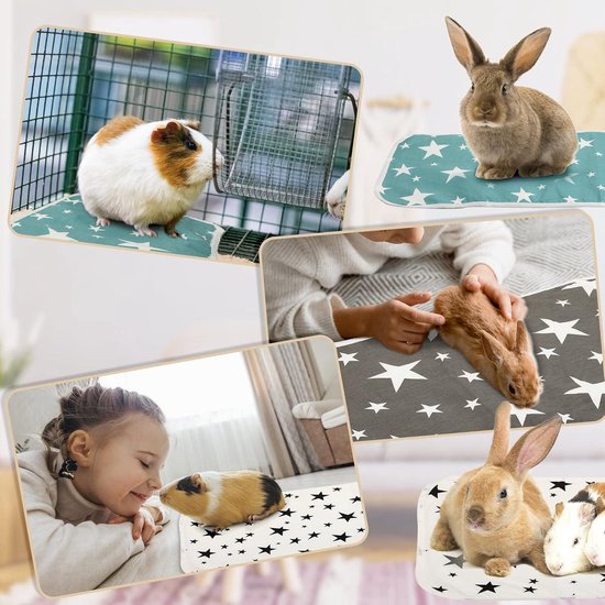 Cavia's Liner Cage Mat - Kleine Dieren Kooi Mat Pads, Hamster Bunny Puppy Beddengoed | Antislip cavia's Mat, Herbruikbare Cavia's Mat