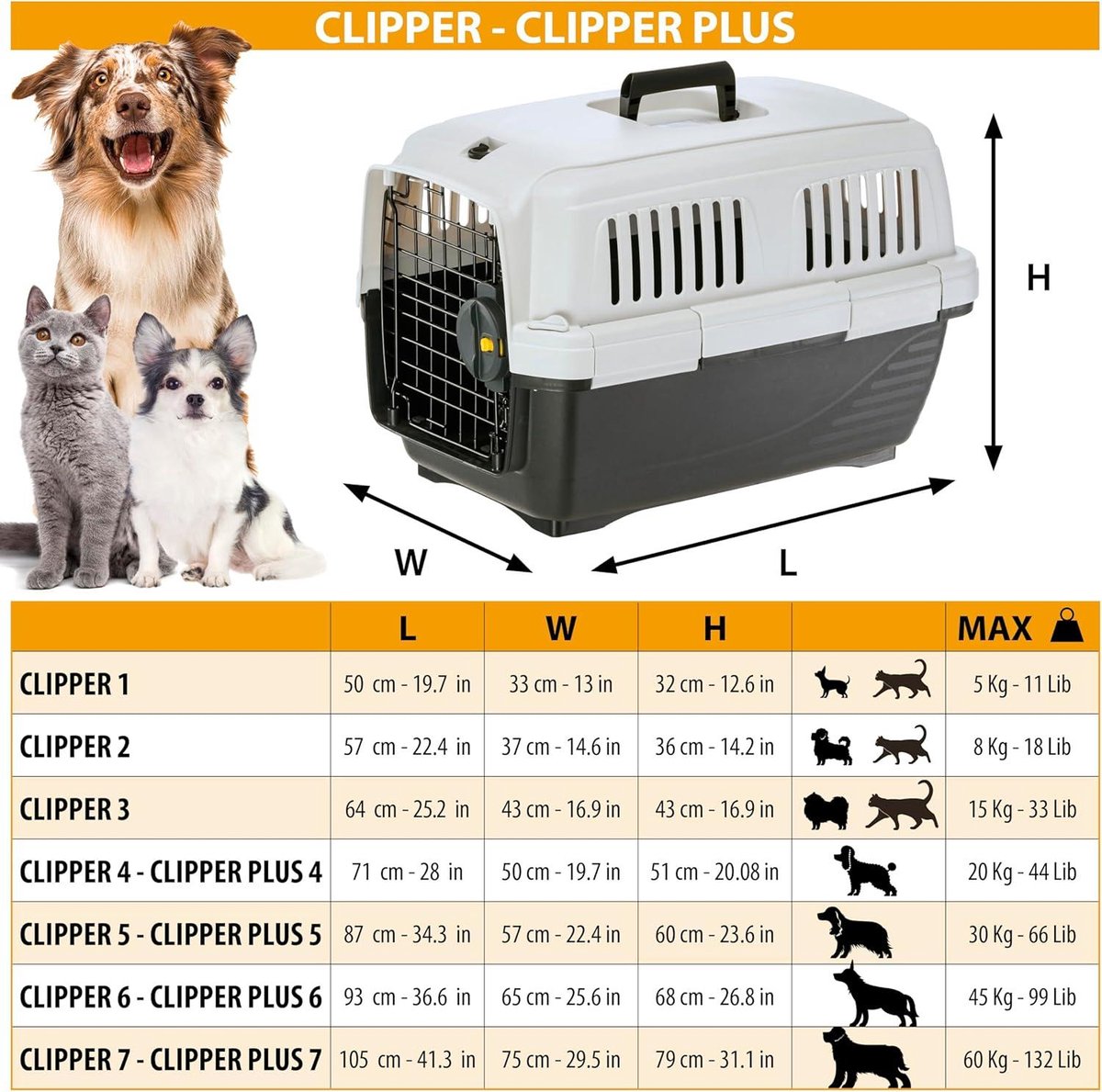 Kattenreismand Groot 61x41x40 Cm - Transportbox Kat & Hond Tot 15 Kg - Vliegtuig Compatibel