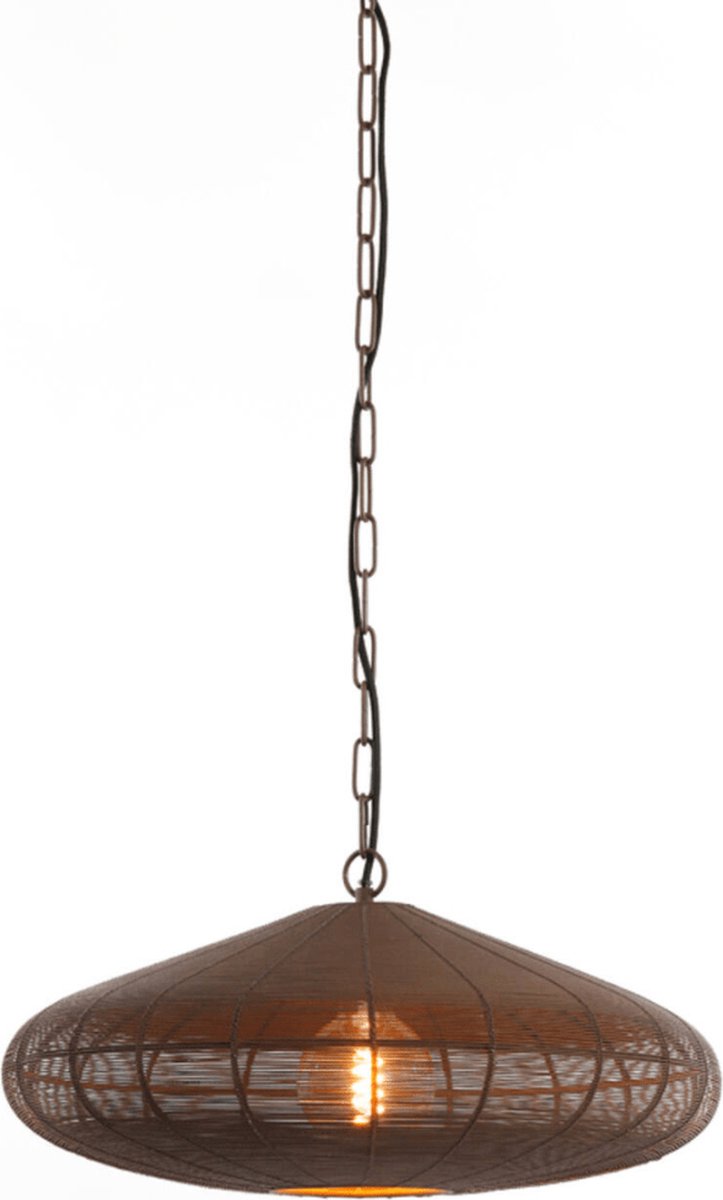 Light & Living - Hanglamp Bahoto - Ø51x20cm - Bruin