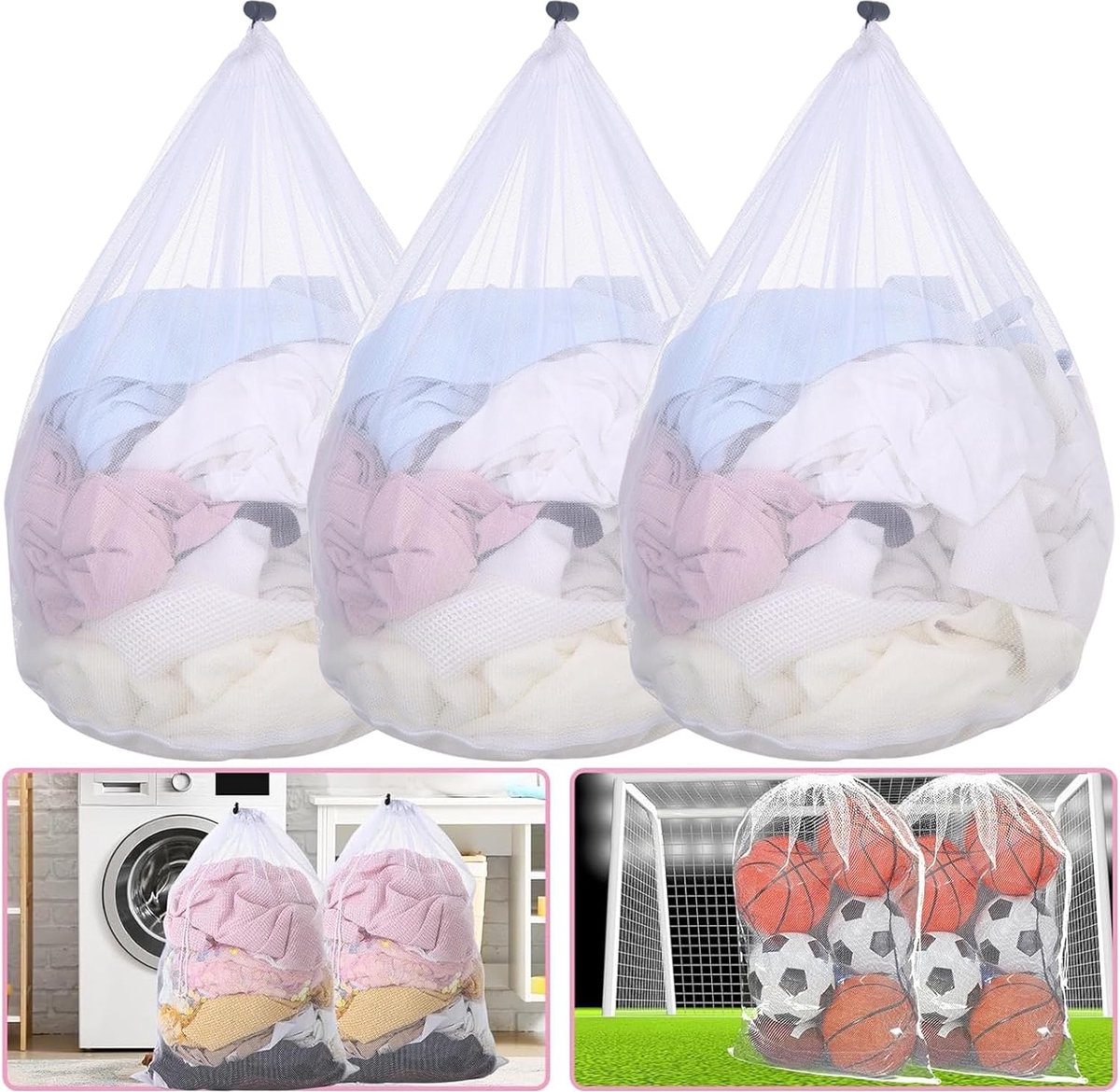 Goedkoopste Selbro ® Handige Set van Drie Multifunctionele Wasnetten voor Veilig Wassen