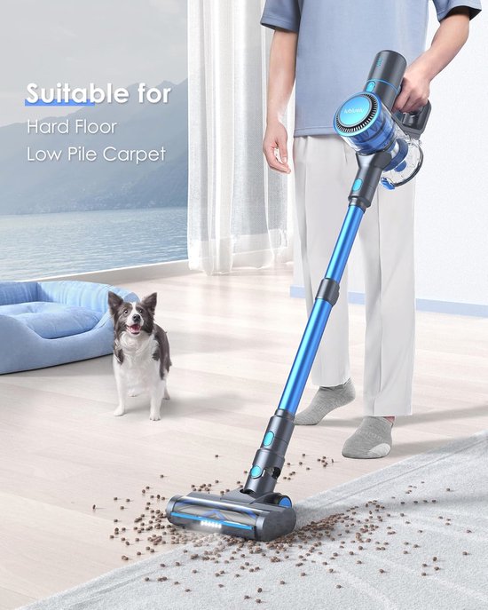 Aspirateur sans fil sans fil 23000 Pa - Aspirateur léger pour poils d'animaux, tapis et sols durs