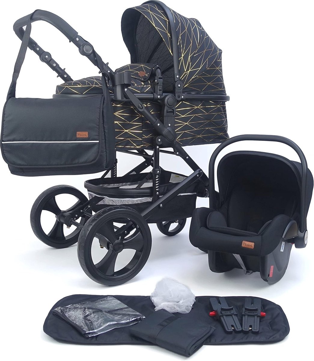 Image of 3 in 1 Wandelwagen met Autostoel en Accessoires - Comfortabel en Veilig voor Kinderen
