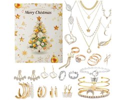 HoliGifts Adventskalender 2024 - Adventskalender Sieraden - 24 Unieke Sieraden - Kerstcadeau - Sinterklaascadeau