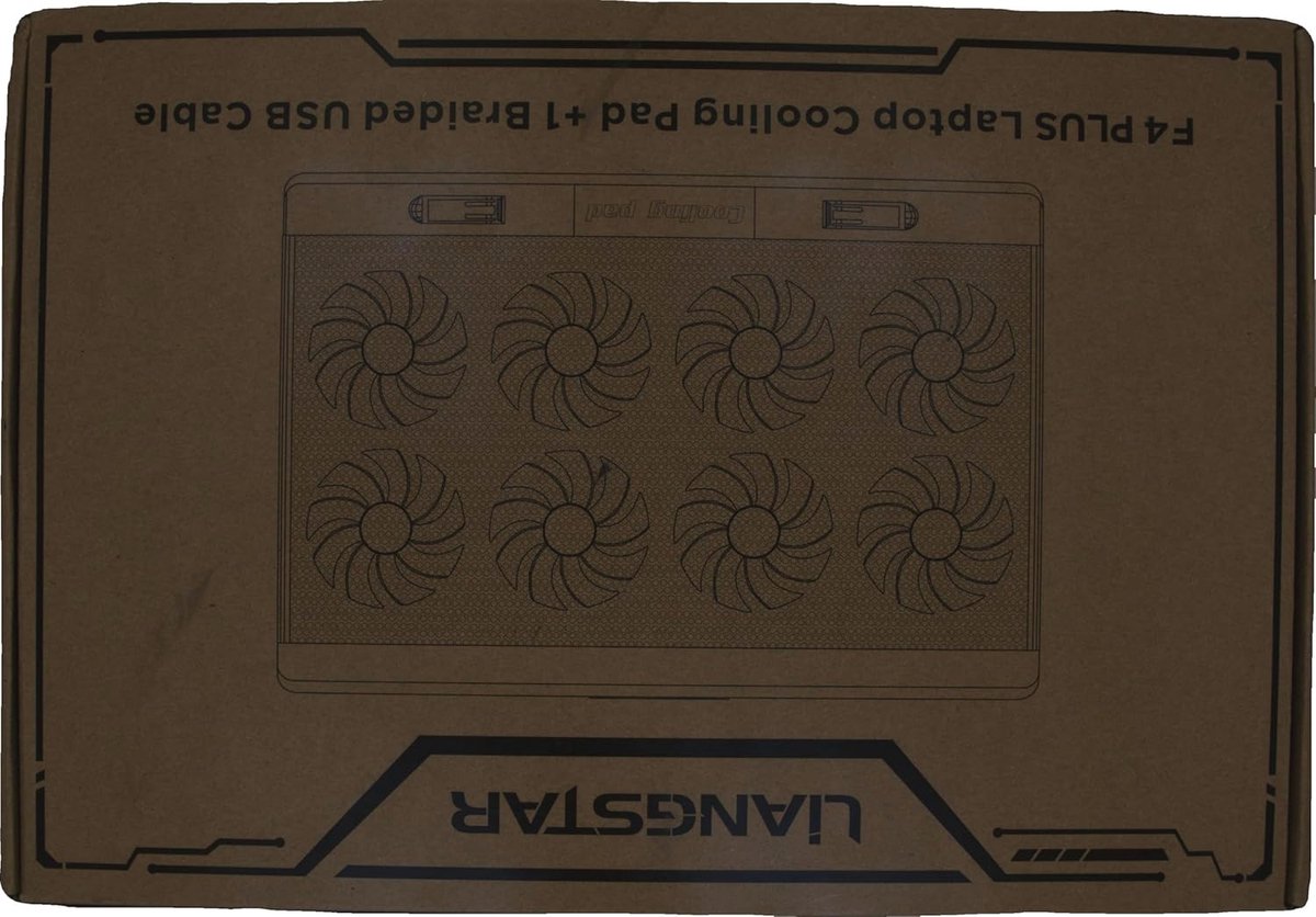 Laptopkoeler, 6 stille ventilatoren, gamingkoelpads, 5 in hoogte verstelbare en mobiele telefoonstandaard, 2 USB-poorten en instelbare snelheid, ventilator voor notebook onder 17 inch, stabiel en stil
