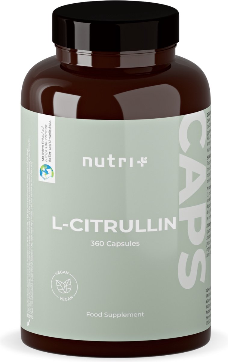 Goedkoopste nutri L-Citrullin Caps 6000 - 360 capsules vegan hoge dosering - L-Citrulline malaat gelules DL 2.1 vegan - Premium kwaliteit zonder toevoegingen