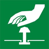 15 Stickers van 5 cm | Noodstop sticker, ISO 7010, E020