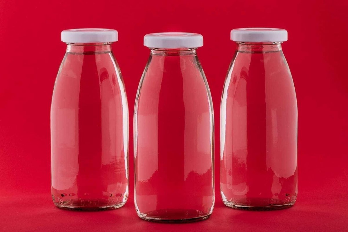 Casavetro heldere schroefdop lege glazen flessen 200 ml Herbruikbare Afsluitdeuren-luchtdichte metalen deksel voor Kombucha zelf gebrouwen Gin olie azijn bier Cider vodka en Water (20 x 200 ml