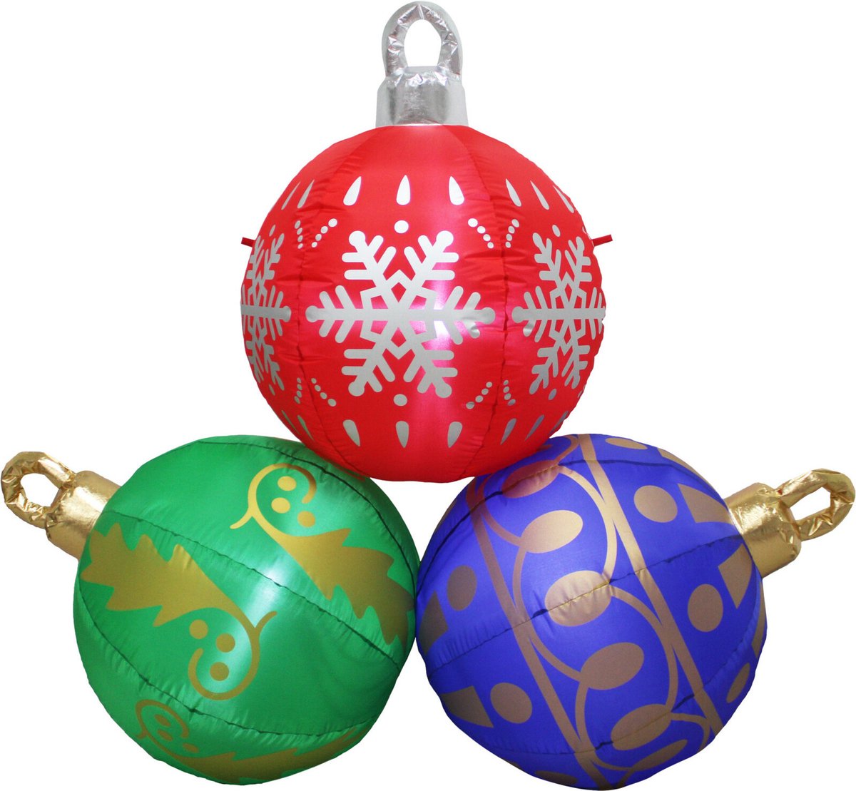 COSTWAY Set van 3 decoratieve led-bollen, led-ballen om op te hangen en neer te zetten, lichtbal met 435 leds, 3 lichtkleuren en 8 modi, decoratieve ballen, kerstdecoratie, kerstverlichting voor