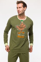 Woody Jongens-Heren Pyjama kakigroen - maat 098/3J