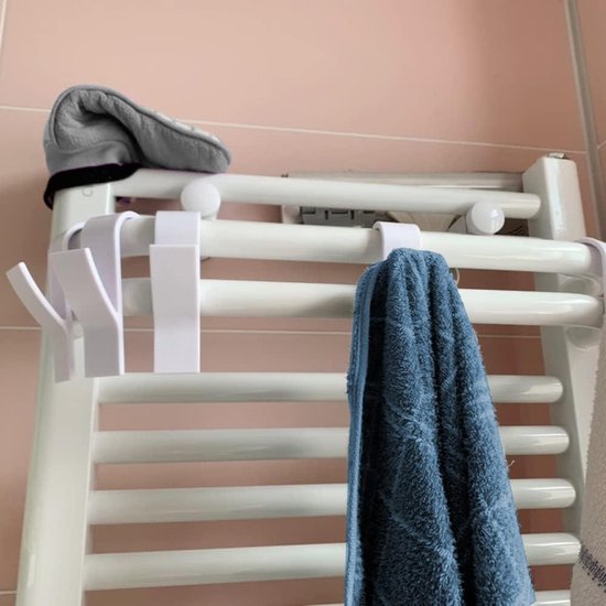 Handdoekrek Radiator Kunststof - 6 stuks Radiatorhaken voor Badkamer en ...