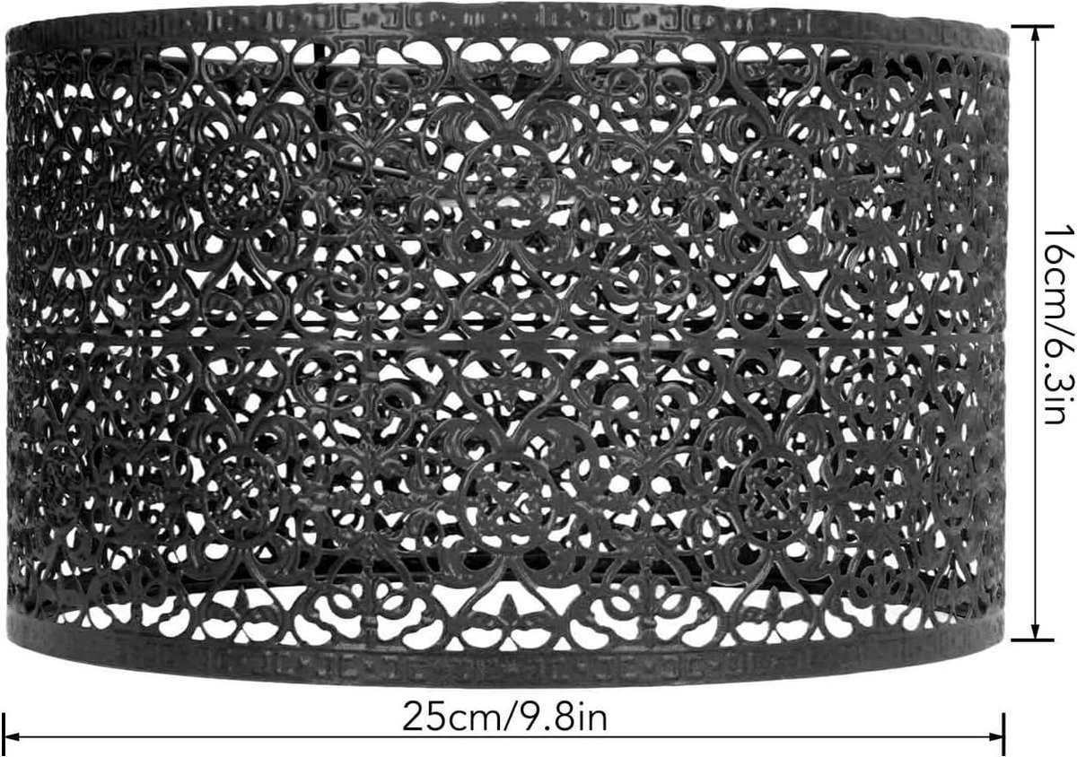 Holle lampenkap, gebruikt goede warmteafvoer, prachtige afdekking van metaal, E27, E14, universeel (wit