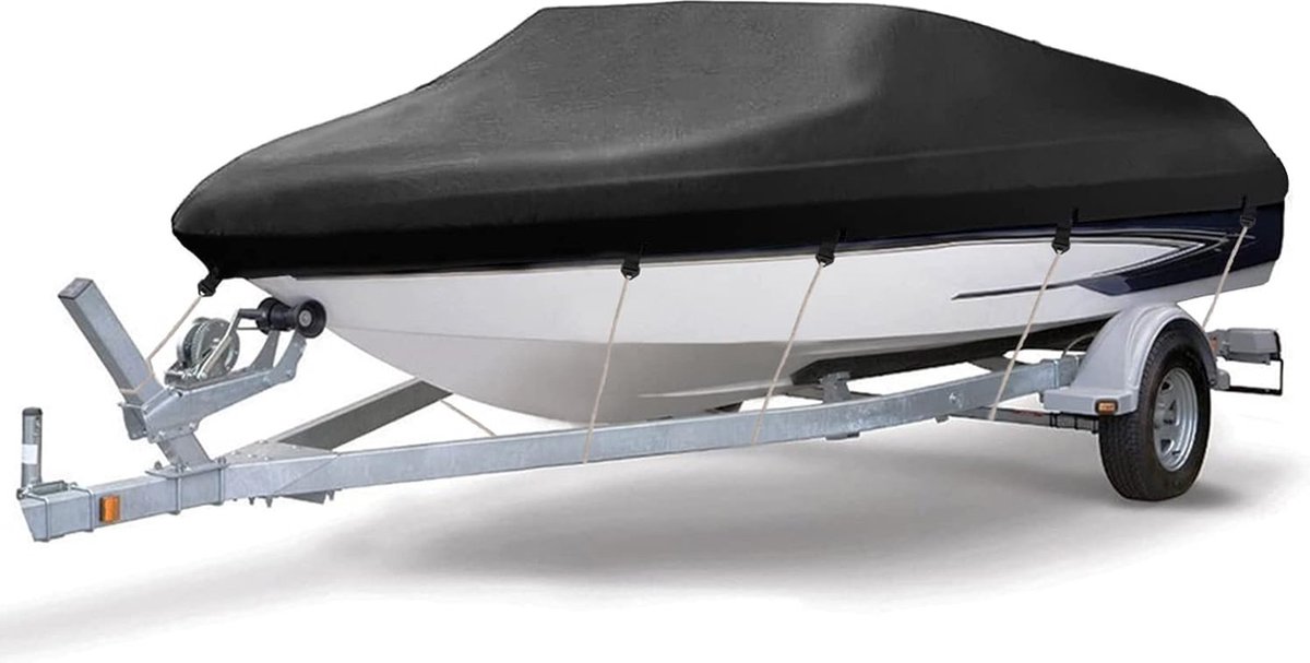 Goodivery ® Waterdichte Boothoes van 420D Oxford Stof voor 17-19 ft Boten - Zwart