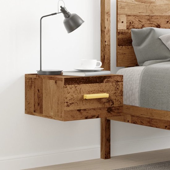 vidaXL Table de chevet - Fixation murale - 35x35x20 cm