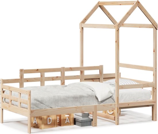 vidaXL - Canapé-lit - avec - maison - 90x190 - cm - solide - bois de pin
