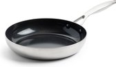 Bol.com GreenPan Koekenpan Geneva - RVS - ø 20 cm - keramische anti-aanbaklaag aanbieding