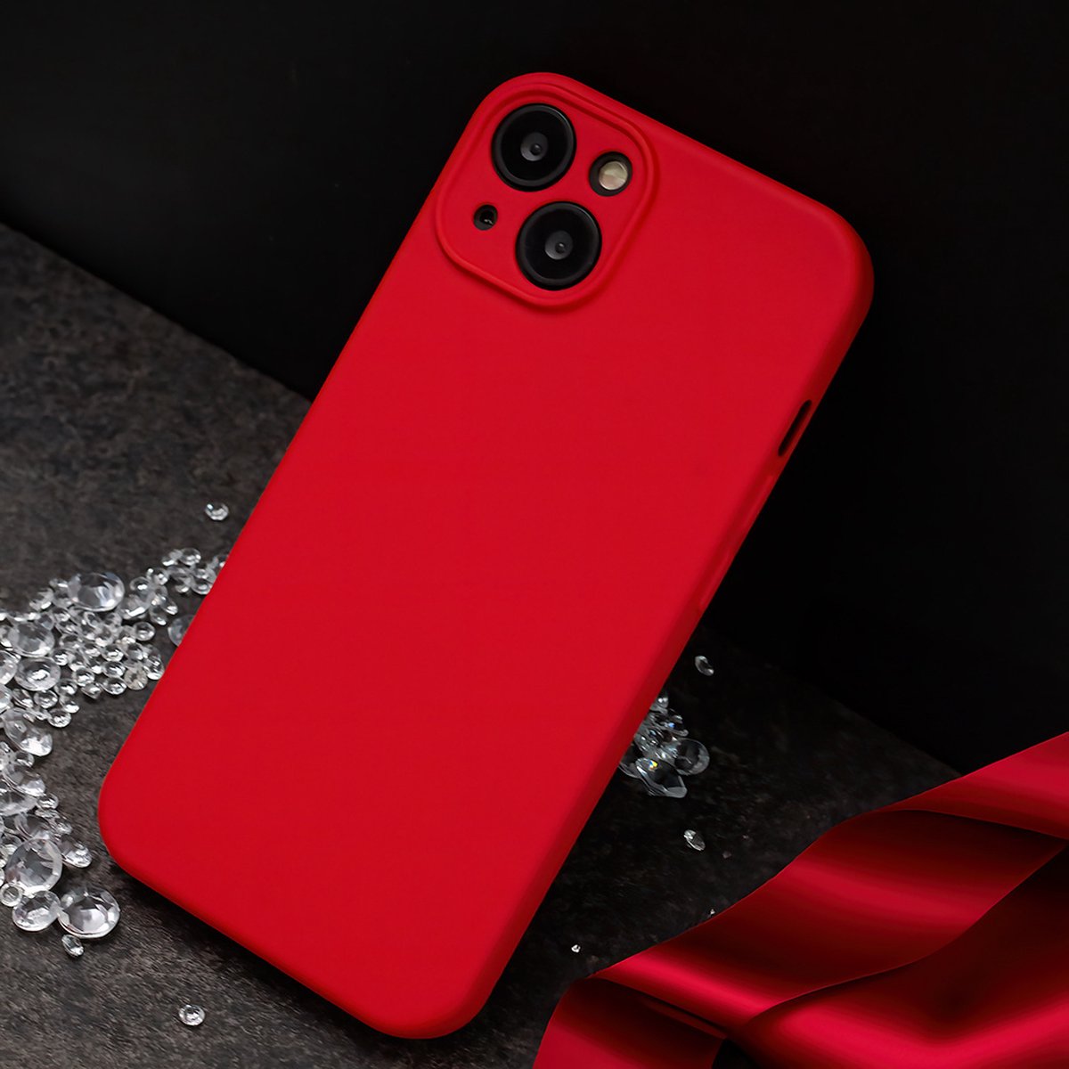 Rode Siliconen Hoesje voor iPhone 16 - Stijlvolle en Beschermende Case