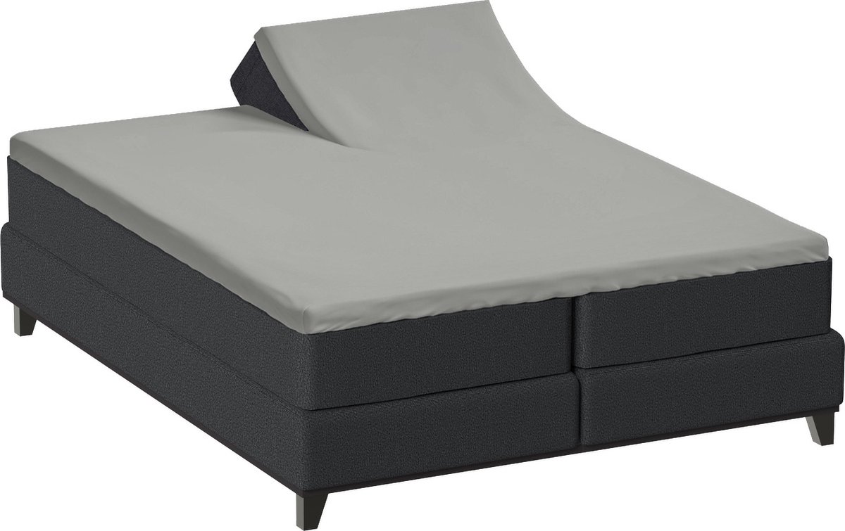 Bella Donna Jersey La Piccola Duo 1 Splittopperhoeslaken 180x190-200 cm lichtgrijs-0703