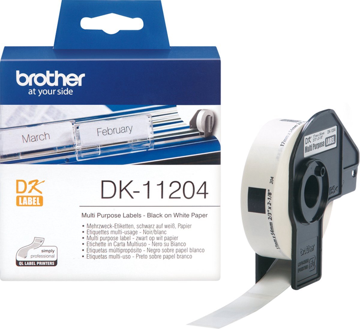 Brother Multifunctionele labels papier 17 x 54 mm
