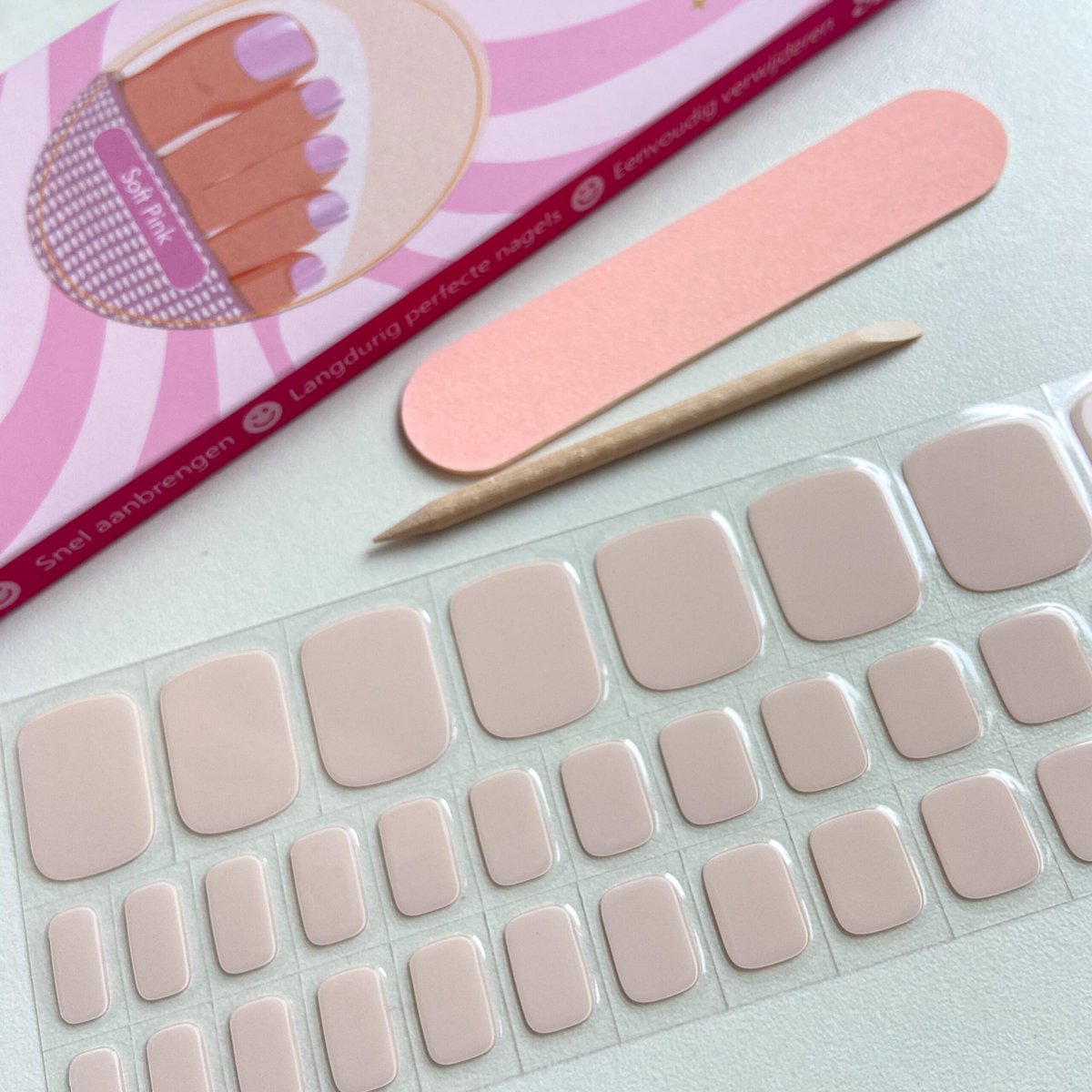 Goedkoopste Slayo© - Gellak Pedicure - Soft Pink - Nagelstickers - Gel Nail Wrap - Nail Art Stickers - Nail Art - Gellak Nagels - Gel Nagel Stickers - LED/UV lamp nodig