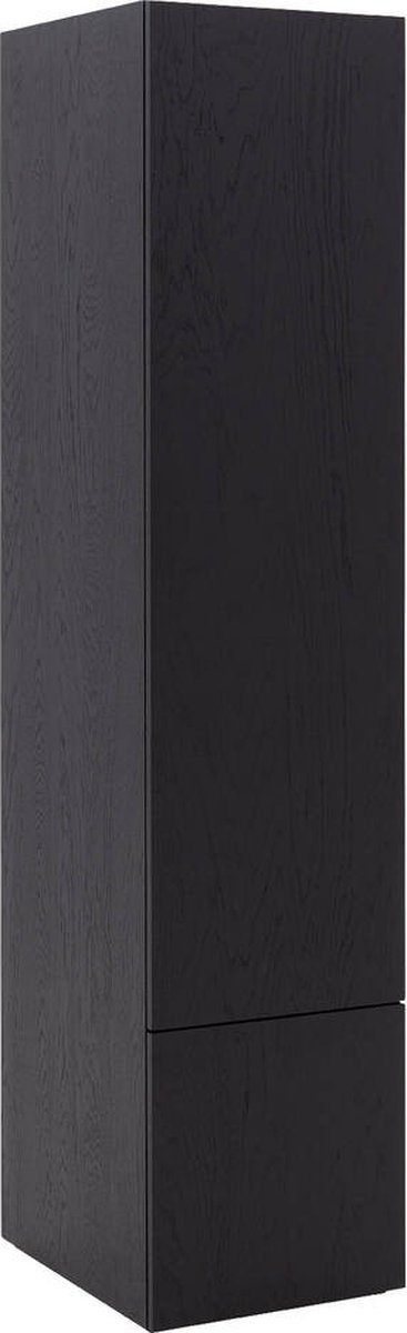 Goossens Kast Systeem Malaga, Module 3 Rechts (naad Beneden) 2x Draaideur - Hout Zwart