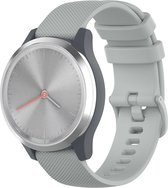 Strap-it Horlogebandje 18mm - Siliconen bandje geschikt voor Garmin Vivoactive 4s / Vivomove 3s / Venu 2s - grijs