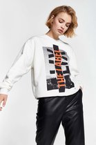 Alix the label Dames Patch Sweater Wit maat L