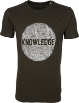 KnowledgeCotton Apparel - T-shirt Alder Donkergroen - Heren - Maat XL - Modern-fit