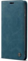 CaseMe Bookcase Pasjeshouder Hoesje Samsung Galaxy S10 Blauw - Telefoonhoesje - Smartphonehoesje - Zonder Screen Protector