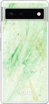 6F hoesje - geschikt voor Google Pixel 6 -  Transparant TPU Case - Pistachio Marble #ffffff