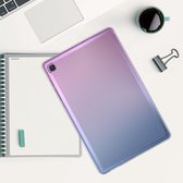 kwmobile hoes geschikt voor Samsung Galaxy Tab S6 Lite (2022) / (2020) - siliconen beschermhoes voor tablet - Tweekleurig design - paars / blauw / transparant