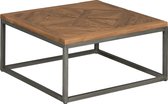 Salontafel | mascio | gerecycled teak | blackwash | 100 x 100 x 40(h) cm