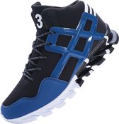 Geweo Heren Sneakers Sport Casual Schoenen - Sportschoenen - Fitnessschoenen - Kerstmis - Kerstfeest - Christmas Gift  - BLAUW - Maat 45