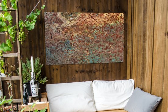 Affiche de jardin Rouille - Acier - Blauw - 120x80 cm - Jardin