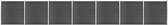 Schuttingpanelenset 1218x186 cm HKC zwart