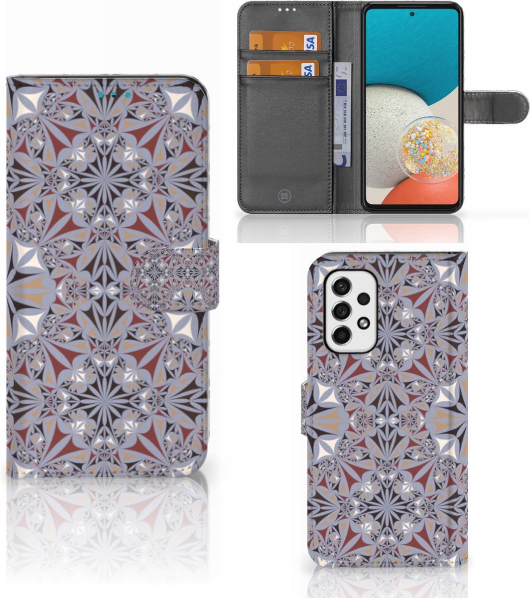 Samsung Galaxy A53 Bookcase Flower Tiles