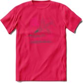 AV-8B Vliegtuig T-Shirt | Unisex leger Kleding | Dames - Heren Straaljager shirt | Army F16 | Grappig bouwpakket Cadeau | - Roze - L