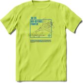 SU-35 Vliegtuig T-Shirt | Unisex leger Kleding | Dames - Heren Straaljager shirt | Army F16 | Grappig bouwpakket Cadeau | - Groen - S