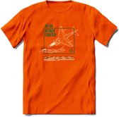 AV-8B Vliegtuig T-Shirt | Unisex leger Kleding | Dames - Heren Straaljager shirt | Army F16 | Grappig bouwpakket Cadeau | - Oranje - XXL