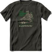 SU-33 Vliegtuig T-Shirt | Unisex leger Kleding | Dames - Heren Straaljager shirt | Army F16 | Grappig bouwpakket Cadeau | - Donker Grijs - M