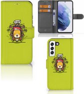 Smartphone Hoesje Geschikt voor Samsung Galaxy S22 Flipcover Doggy Biscuit