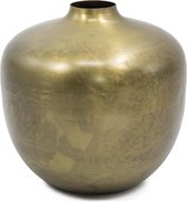 Metalen vaas goud - industriële bloemenvaas - gold vase - 5x20.5x20cm