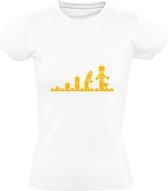 Lego evolution  Dames t-shirt | lego | evolutie | big bang | speelgoed | cadeau | Wit