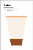 Walljar - Latte - Muurdecoratie - Plexiglas schilderij
